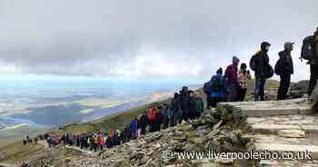 Snowdon walkers spark concern as crowds queue to reach summit