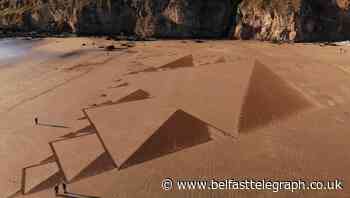 Land artist creates 500th design on Somerset beach