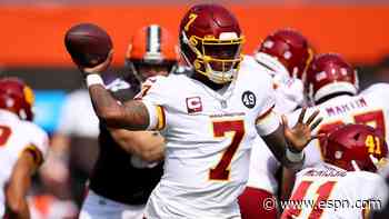 TD strike by Dwayne Haskins gives Washington early lead at Cleveland