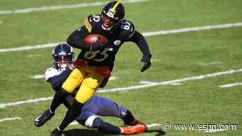 Eric Ebron makes first TD catch with Steelers, winning one-on-one battle