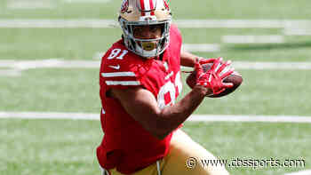 49ers' Jordan Reed goes down with ankle injury at Giants' MetLife Stadium, exits again after brief return