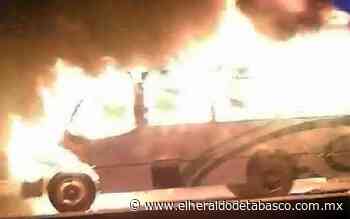 Se quema autobús en la carretera Paraíso-Comalcalco - El Heraldo de Tabasco