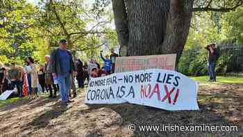 Large crowd of anti-lockdown protesters gathers in Belfast - Irish Examiner