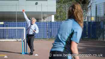 In Pictures: Match fit – Boris Johnson bowls them over in PE lesson