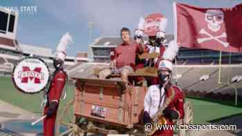 WATCH: Mike Leach invites fans onto Mississippi State bandwagon after season-opening win over LSU