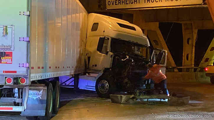 Tractor-Trailer Jackknifes, Crashes In Outbound Lanes Of Fort Pitt Bridge