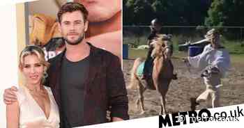 Chris Hemsworth ribs Elsa Pataky for 'dragging a lazy horse around' - Metro.co.uk