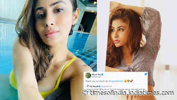 Mouni Roy trolled for tagging a wrong person in her reply, netizens say 'she is high on weed'