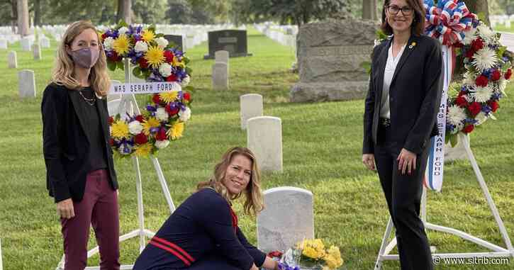 Utahns honor first woman to vote by correcting misspelled gravestone