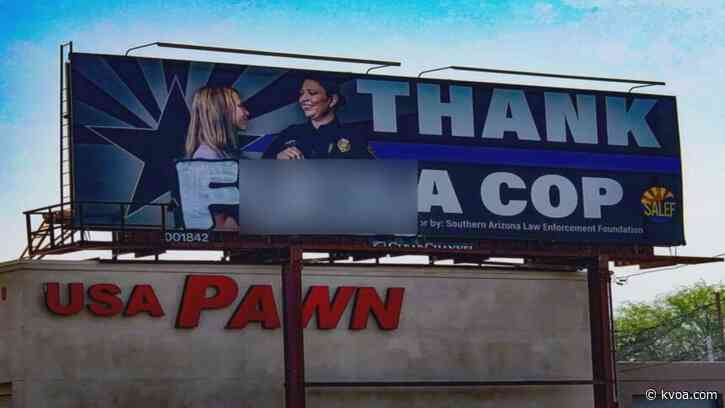 Thank A Cop billboard vandalized on Eastside