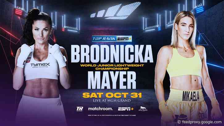 Mikaela Mayer vs Ewa Brodnicka as the Inoue-Moloney Co-Feature on Oct.31