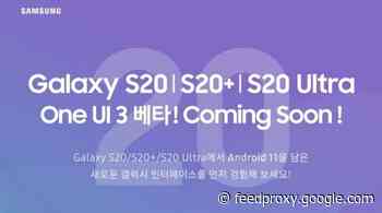 Samsung One UI 3.0 beta headed to the Galaxy S20 smartphones soon