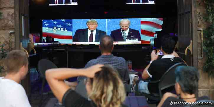 Presidential debate ratings dropped substantially from 2016, with a 35% decrease in TV viewership