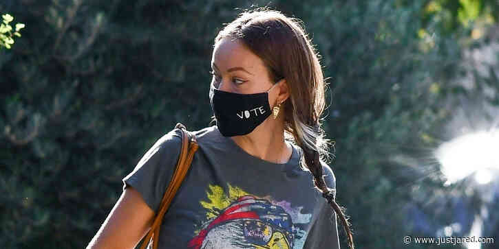 Olivia Wilde Wears Vote Face Mask One Day After Presidential Debate