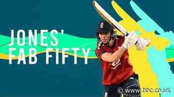 England v West Indies: Amy Jones’ half-century helps hosts to 44-run win