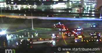 3 horses dead after trailer rolls on I-35E in downtown St. Paul