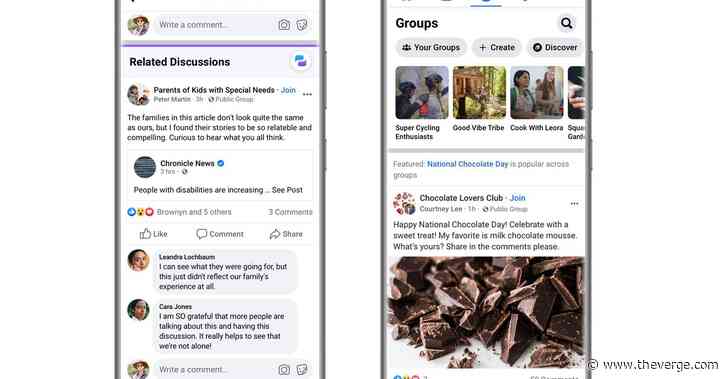 Facebook will start surfacing some public group discussions in people’s News Feeds and search results