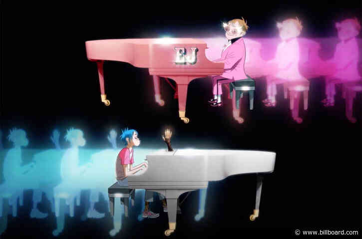 Elton John Tickles the Ivories and Steals Our Hearts With Gorillaz Collab ‘The Pink Phantom’
