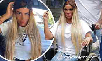 Katie Price will be in a wheelchair for SIX more months as she heals from foot surgery