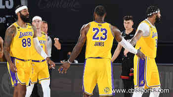LeBron James warns Lakers teammates to cut back on sideline antics during Game 1 rout vs. Heat in NBA Finals
