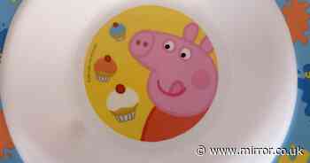 Mum left red-faced after accidentally ordering rude Peppa Pig plate for toddler