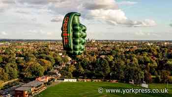 Video and pics of giant 'grenade' floating over York