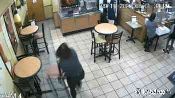 Angry Rhode Island Subway customer throwing chair caught on camera - KVOA Tucson News