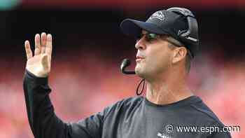 Harbaugh: No word from NFL on maskless tirade