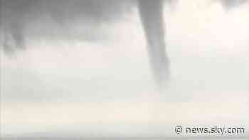 Tornado-like waterspout filmed near Bristol | UK News - Sky News