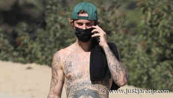 Justin Bieber Shows Off His Tattoos During a Shirtless Hike!