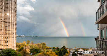 Spectacular double rainbow brightens Toronto skies following flash thunderstorm - blogTO