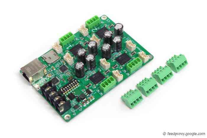STEP400 4-axis stepper motor driver designed for “creative coders”