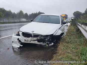 Motorway warning as heavy rain causes accident