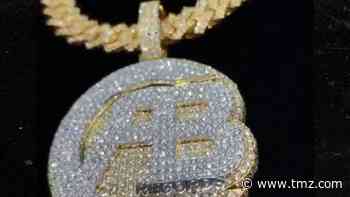 Antonio Brown Cops 97 Carat Diamond Pendant & Chain Featuring Record Label Logo
