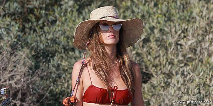 Alessandra Ambrosio Bares Her Abs During Day at the Beach!