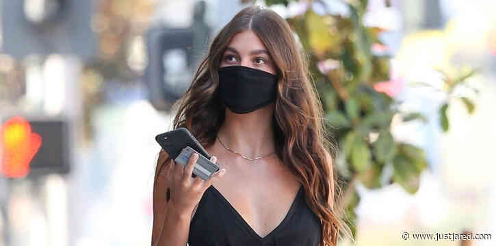 Camila Morrone Wears Silk, Black Dress While Shopping in Hollywood