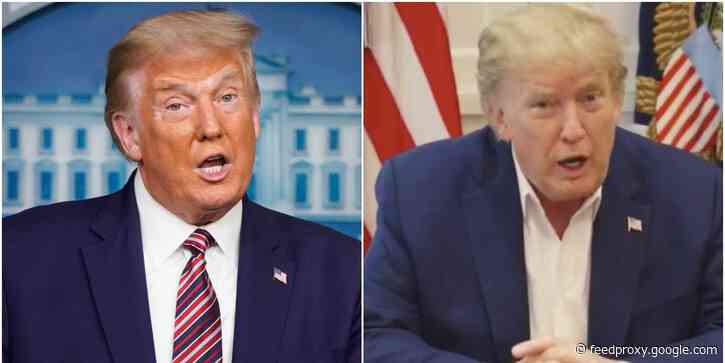 People on social media think President Trump's distinctive tan has disappeared in his hospital video