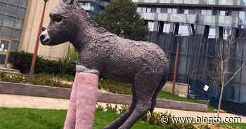 The history of the weird donkey statue with casts in Toronto - blogTO