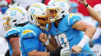 Justin Herbert TD pass, Michael Davis pick-6 put Chargers ahead of Bucs