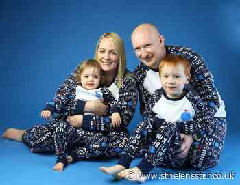St Helens family model Matalan's Alder Hey Children's Hospital pyjamas - St Helens Star