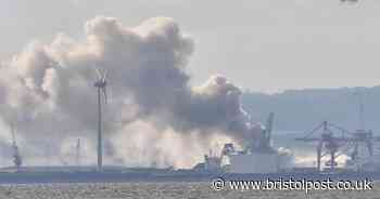 Smoke from Avonmouth Docks fire visible from Wales