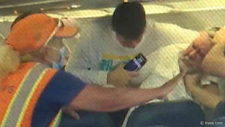 Caught On Camera: Mask fight delays flight