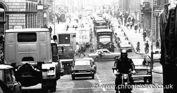 Newcastle in the grip of traffic gridlock 50 years ago