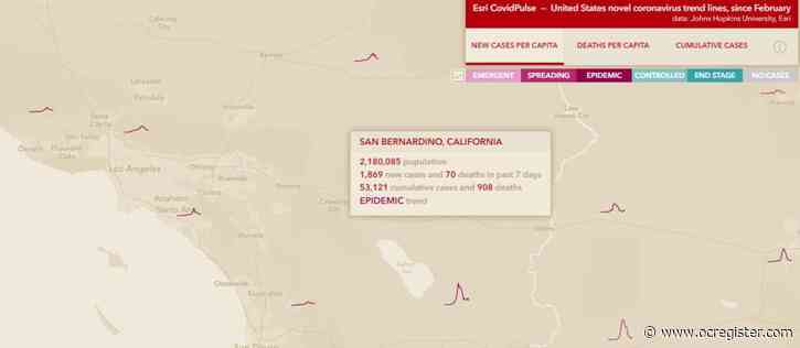 Free coronavirus map from Esri identifies trends in the U.S.