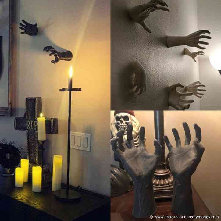 Wall Mounted Creepy Halloween Hands