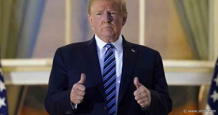 Trump, still infectious and not wearing a mask, returns to White House