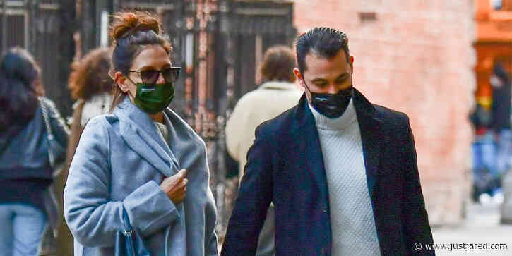 Katie Holmes & Emilio Vitolo Wear Matching Masks After Romantic Weekend Dinner Date