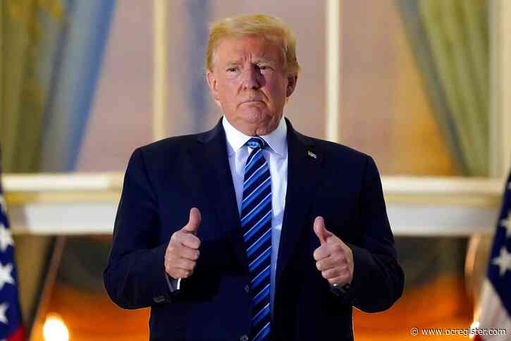 Trump, still infectious, back at White House without mask