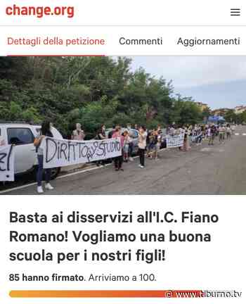FIANO ROMANO - Riaperto il plesso di via Giustiniani. Dopo l'esposto, la petizione online - Tiburno.tv Tiburno.tv - Tiburno.tv