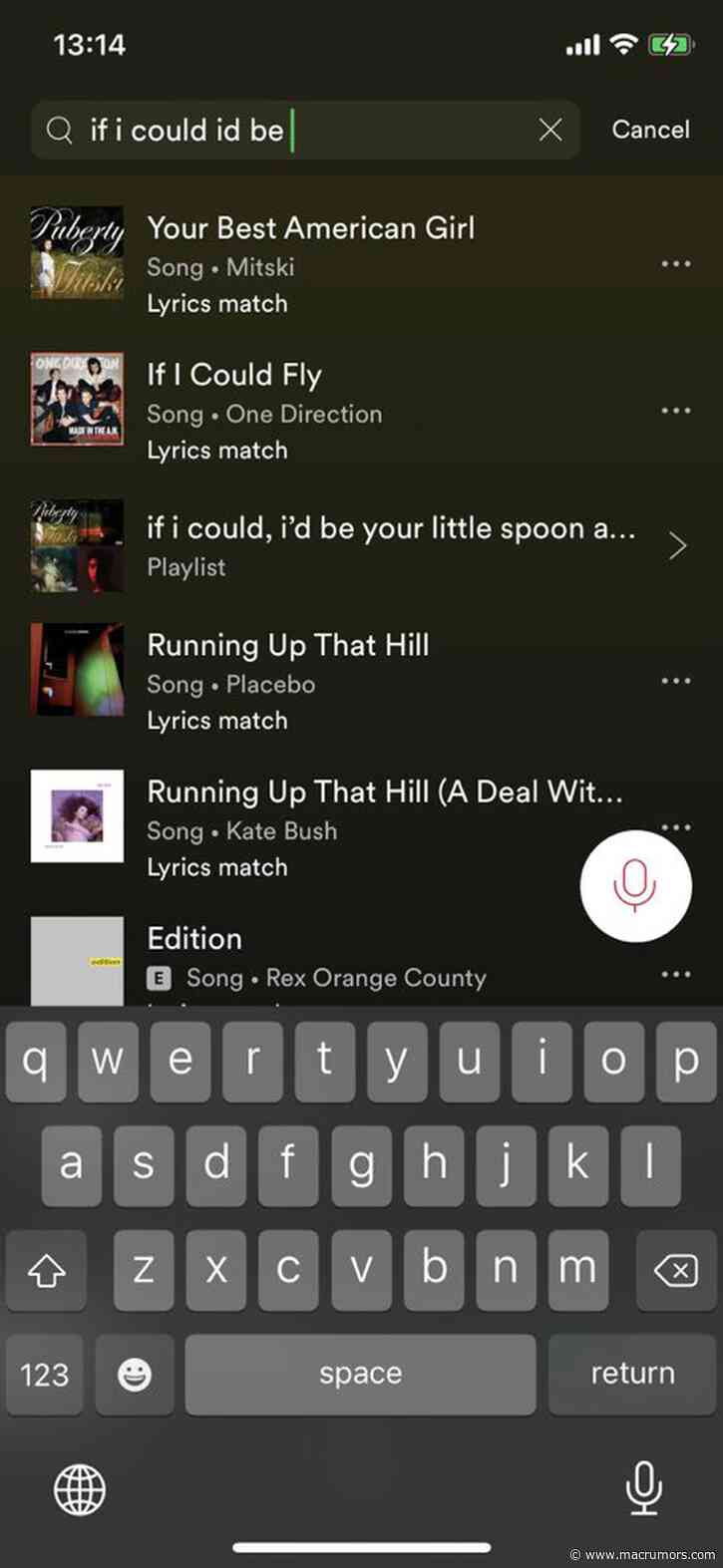 Spotify Rolls Out Search By Lyrics Feature on iOS